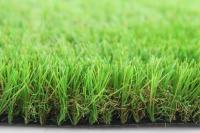 Herbe artificielle naturelle d'herbe de tapis de jardin de couleur verte 45mm
