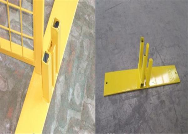 6‘x9.5' mesh 2inch*4inch *9ga/3.60mm construction fencing panels tubing 25mm x1.6mm powder coated interpon brand