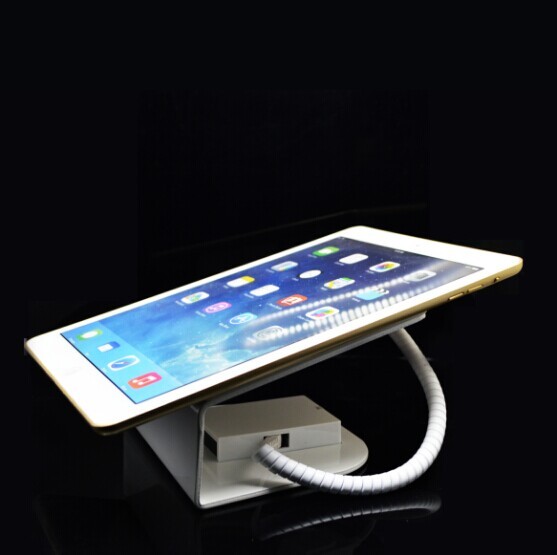 COMER Magnetic retractable internal cable anti-theft alarm device tablet retail stand retail
