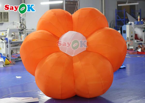 fleurs gonflables de coutume de tissu de 2m Oxford avec la lumière de LED