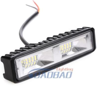 48W preto retangular LED à prova d'água Luz de trabalho Farol para carro caminhão