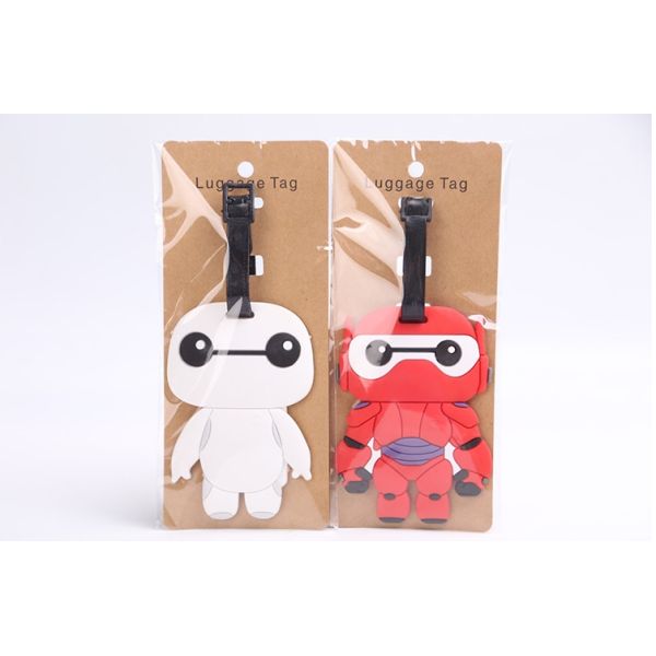 Wholesale Travel Baggage Bag Tag Personalized Custom silicone soft pvc cartoon Luggage Tag