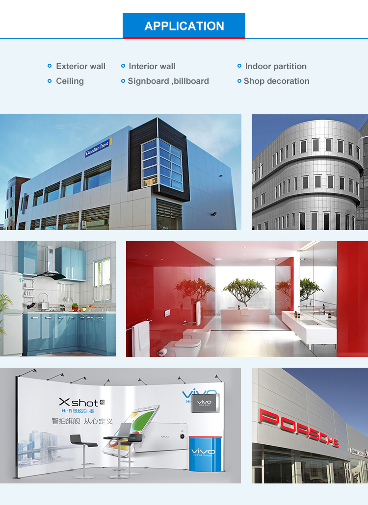 6mm Dibond огнеупорное доски сэндвича панели PE 1500 x 4000mm алюминиевое составное Nano