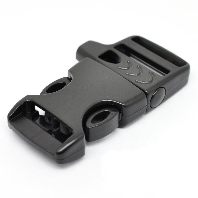 15mm Curved Side Release Paracord Whistle Buckle in Package Size 3.00cm * 2.00cm * 0.50cm