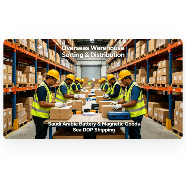 Sea Freight DDP Shipping to Saudi Arabia For Batteries / Magnetic Goods
