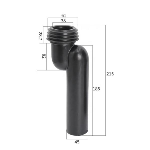 High-End Black Offset Tube Toilet Tank Hot-Selling Market Project Drainage Pipe Products