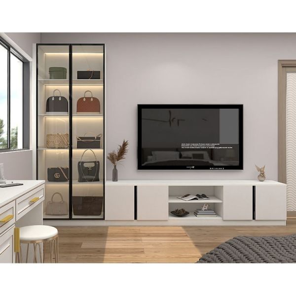 Мебель современной домашней гостиницы CE деревянная плавая шкаф ТВ регулируемый