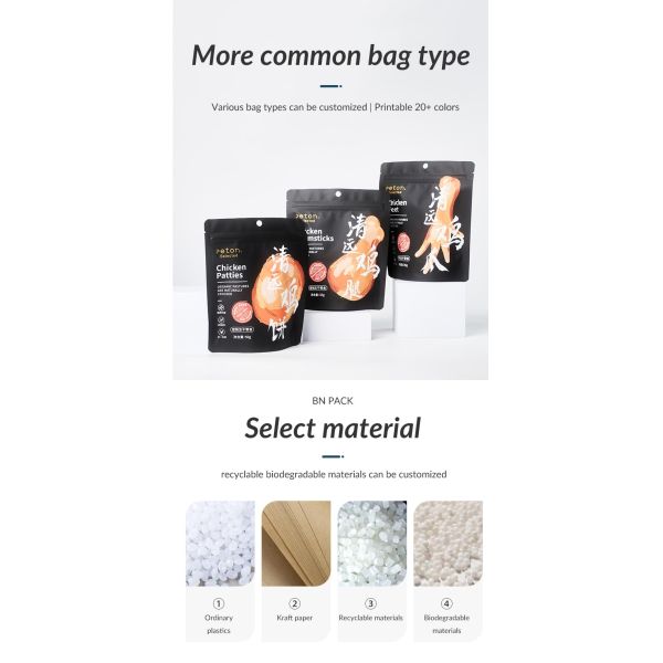 Factory Price Wholesale Plastic Stand Up Pouch With  Zipper  For Pet Food