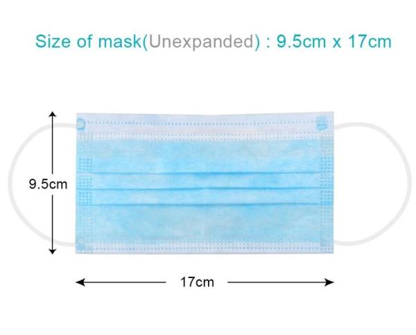 Anti Virus Disposable Surgical Masks For Medn And Women 17.5×9.5cm