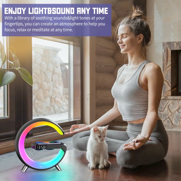 WiFi Bluetooth RGBIC LED Mood Light with Built in Battery and Adjustable Brightness