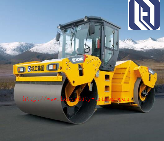 Single Drum Roller Road Maintenance Machinery  XCMG Yellow Color