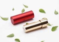 Caisse rouge avec le fabricant vide de tube de rouge à lèvres de tube en aluminium de rouge à lèvres du fond 3.5g d'or