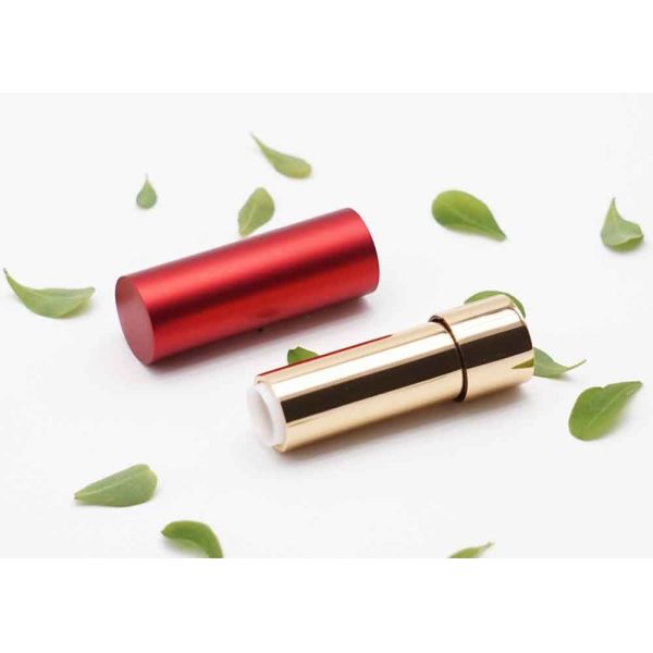 Red Case With Gold Bottom 3.5g Aluminum Lipstick Tube Empty Lipstick Tube Manufacturer