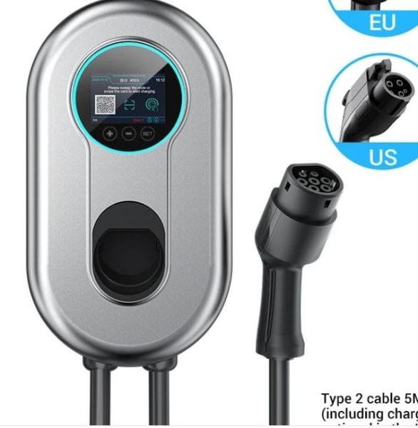Estação de carregamento de veículos elétricos de caixa de parede 7KW 11KW 22KW 32A 1fase 3fase