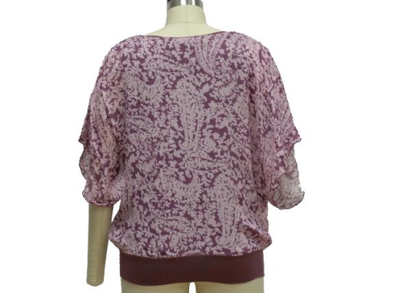 Fashionable Casual Ladies Wear Women'S Tee Shirts Short Lotus Leaf Clothing