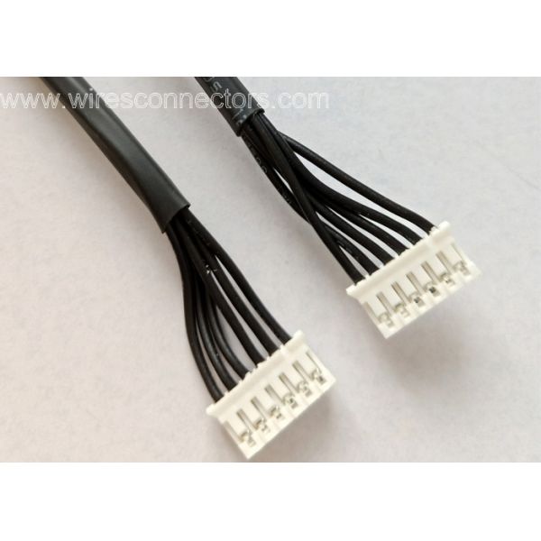 PHR-6P 2.0MM JST Male Connectors 26AWG PVC Black Wire Cable Assembly