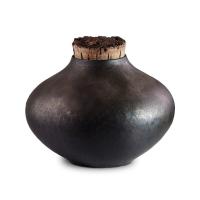 los 0.35*0.24*0.39in afilaron a Cork Lids Vase Ceramic Jar natural BSCI
