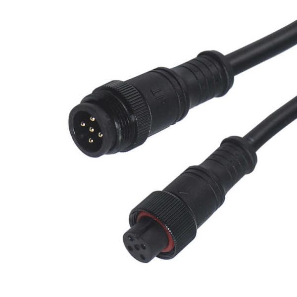 4/5Pin DC Male to Female Power Extension Cable -Shielded 12V/24V Cord for Camera, LED Controller, Automation, Industrial Use
