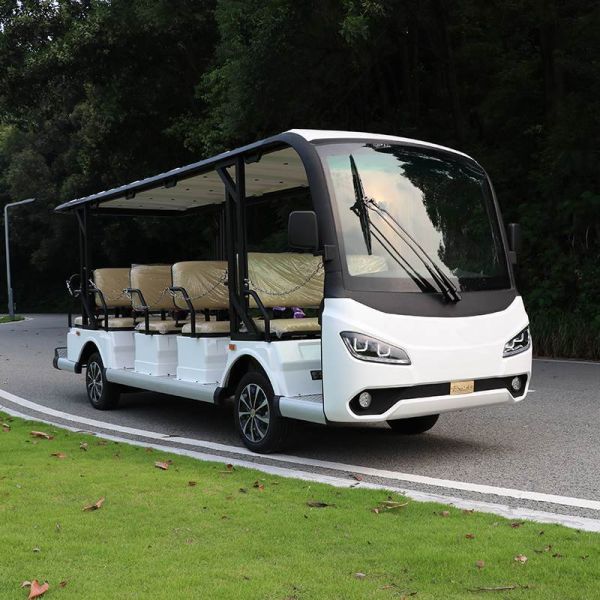 Fashion 14 Person Electric Sightseeing Bus , Max forward speed 45km/h