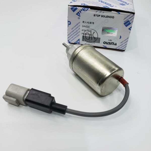 OUSIMA Solenoid 4197640 Shutoff Solenoid 419-7640 For Engines PERKINS