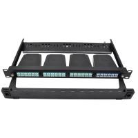 1U o painel de remendo da fibra ótica da montagem em rack FHD, sustenta às gavetas de 4x MTP-8