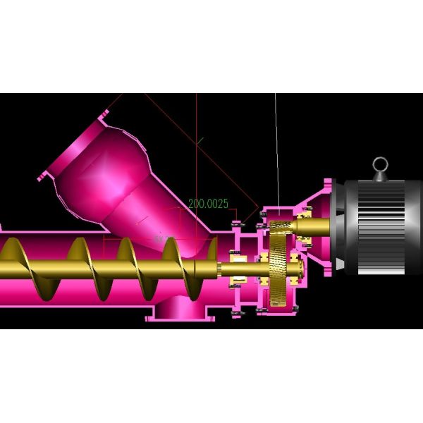 spirl conveyor for denaturated starch conveying