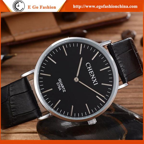 076A Genuine Leather Watch PU Leather Strap Watches Unisex Watch Sports Watch Casual Watch