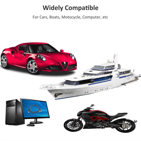 Cable de extensión impermeable DC 3.5 a 3RCA personalizado con panel de montaje de descarga para automóviles, camiones, barcos y computadoras de motocicletas