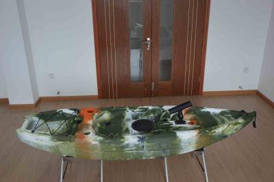 Innovative Design Kids Plastic Kayak Military Camo Painted Child Boat Adjustable Rod Holder