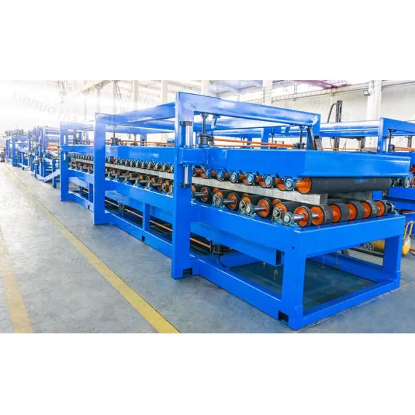 Fireproof Rock Wool Sandwich Panel Roll  Sound Insulation High Speed EPS Rockwool Sandwich Roof Tile Panel Production Line