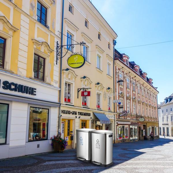 Anti Scratch 100L Two Compartment Garbage Can