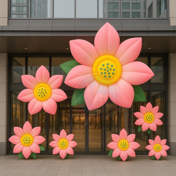 Inflatable Flower Decoration for Shopping Mall Entrances Plaza Events Building Display Seasonal Promotions And Branded Outdoor Advertising Installations