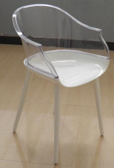 Italy style plastic cafe arm Cyborg chair