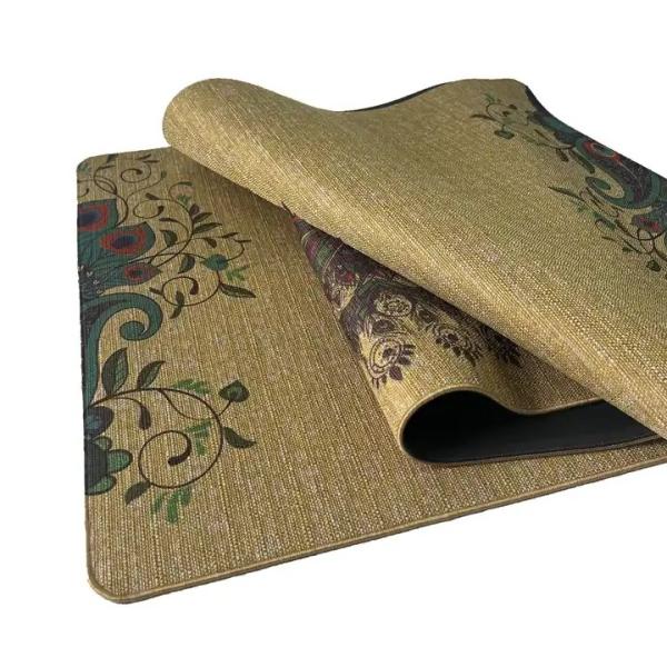 Wholesale Hot Selling Sports Grip Sustainable Eco Friendly Natural Rubber Jute Printed Yoga Mat