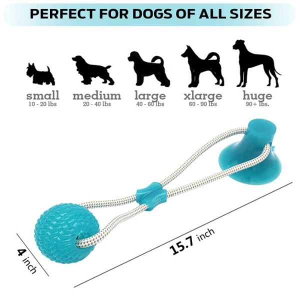 Игрушки жевания щенка перетягивания каната чашки всасывания резиновые для щенят прорезывания зубов