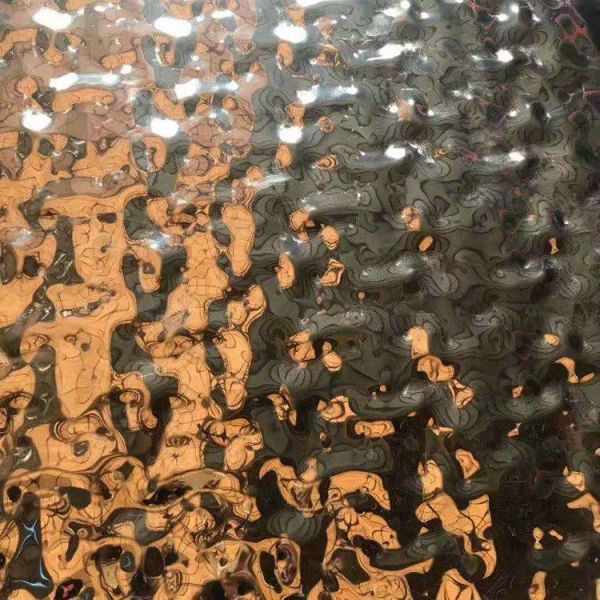 304 Water Ripple Pattern Stainless Steel Sheet For Wall Cladding Thickness 0.4 - 3.0mm Thickness