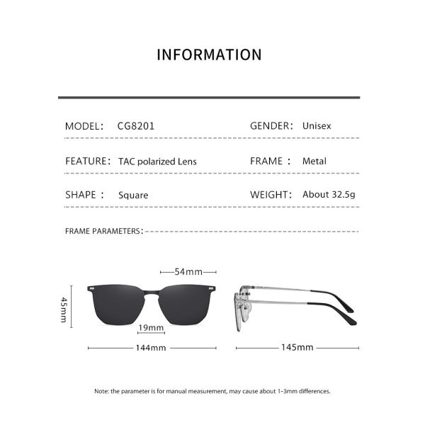 Поляризовыванный магнитный зажим на рамке металла стекел чтения солнечных очков Unisex
