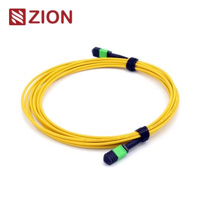 12 Fibers MPO Female To MPO Female Singlemode 3.0mm LSZH MPO Patch Cord