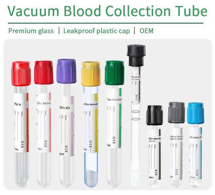 Medical Hospital Glass PET Disposable 1-5ml Test Tube With 3.2% Sodium Citrate Vacuum Blood Collection Tube