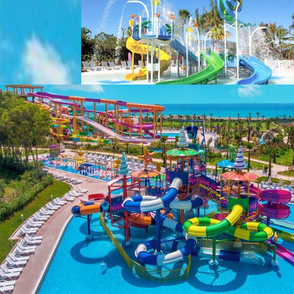 Aqua Park Magic Carpet Slide Metal Fiberglass Commercial Water Park Equipment Custom