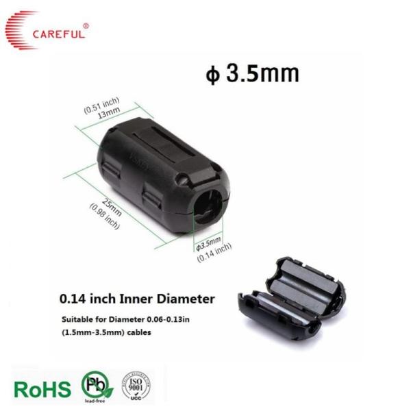 Snap Scrc Type Ferrite Split Core Black Plastic Case Hole 3.5/6.5/7/8/9/10/11/13mm