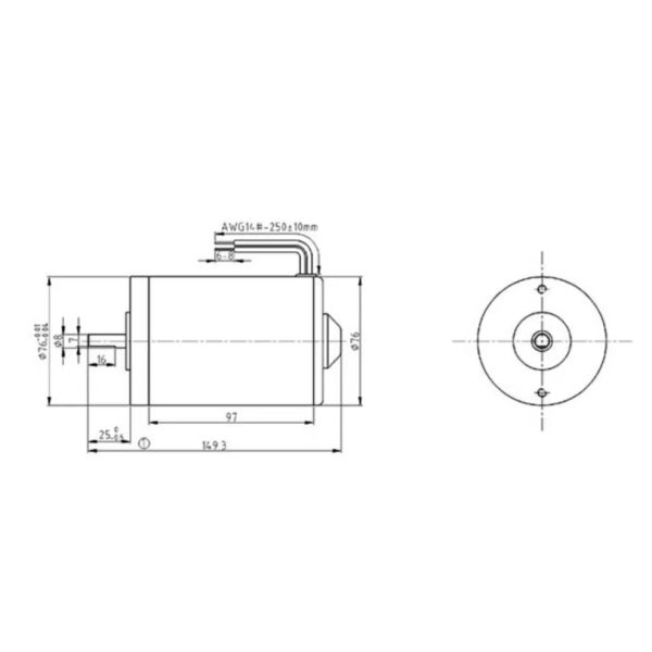 motor del cepillo de 60-120W DC motor eléctrico del esfuerzo de torsión de 36 voltios para la licuadora