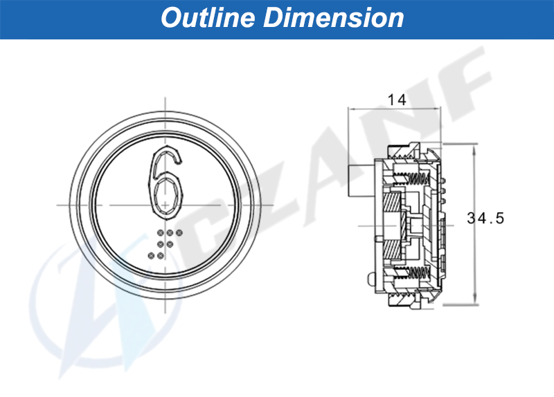 Stainless Steel Touchless Elevator Button with DC24V/12V and 0.3-0.6mm Operation Distance