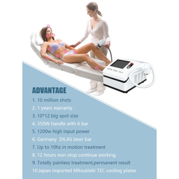 CE Approved 808 Diode Laser Hair Removal Machine 600W Painless Epilator