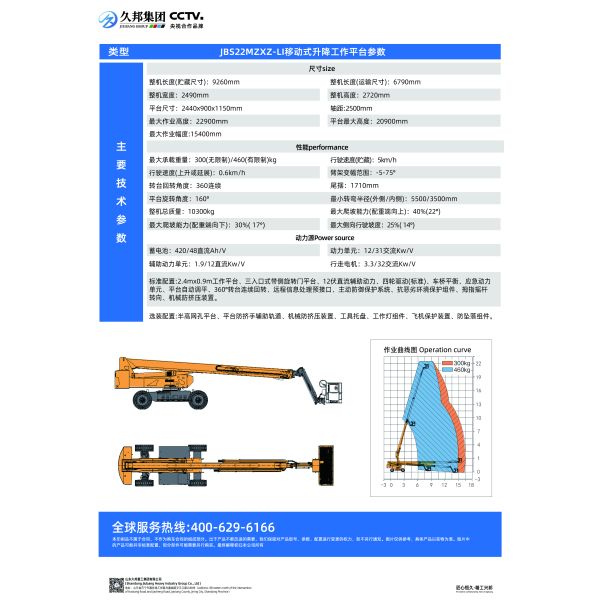 22м Самоходный бум Движущийся бум подъемник Полностью автоматический коленчатый бум подъемники