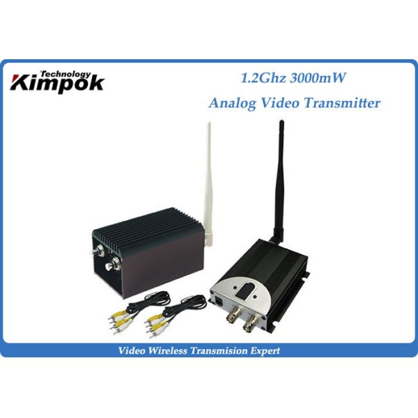 3000mW Long Range Broadcast Video Transmitter 1200Mhz Analog Transmitter