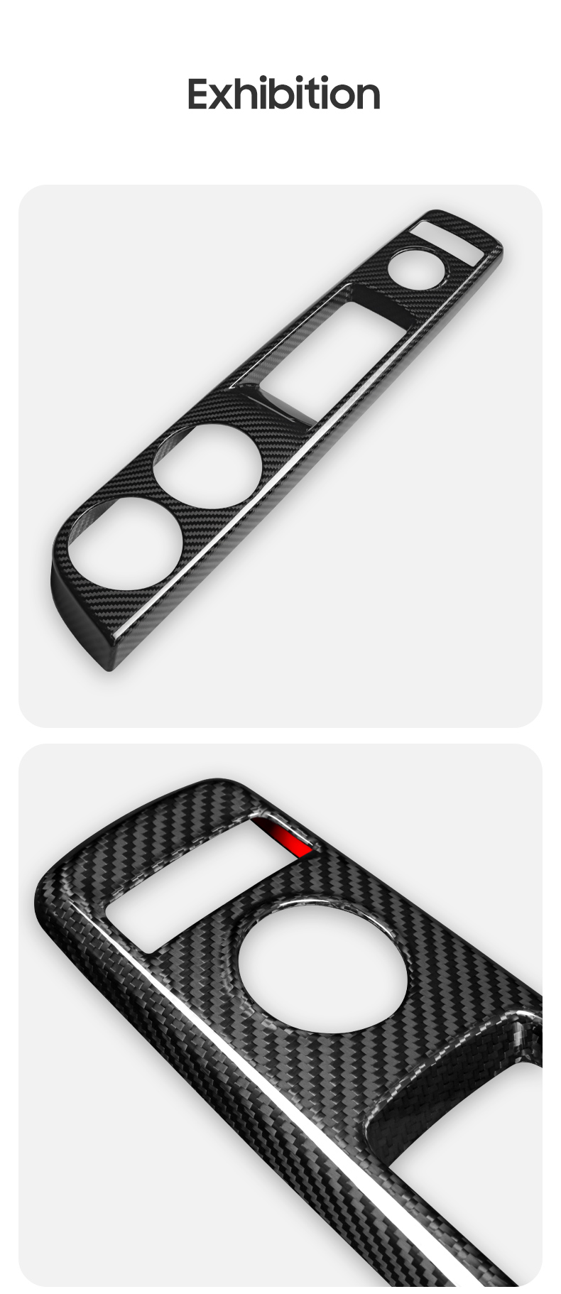 Dry Carbon Fiber Car Cup Panel Cover for Lexus IS 2013-2018 Year