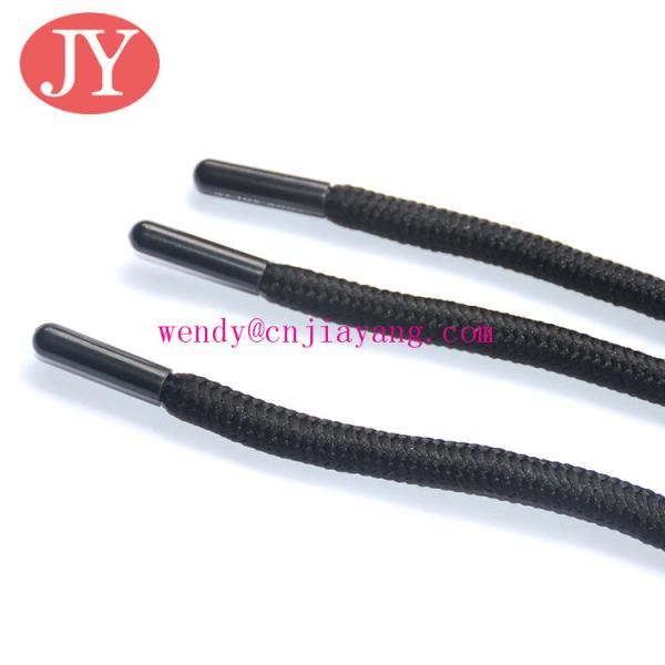 Polyester lace with reflective stripe with silicone dipped tips drawcords for hoodies