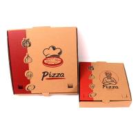En relief papier ondulé 12 pouces boîtes de pizza réutilisable contenant de pizza personnalisé