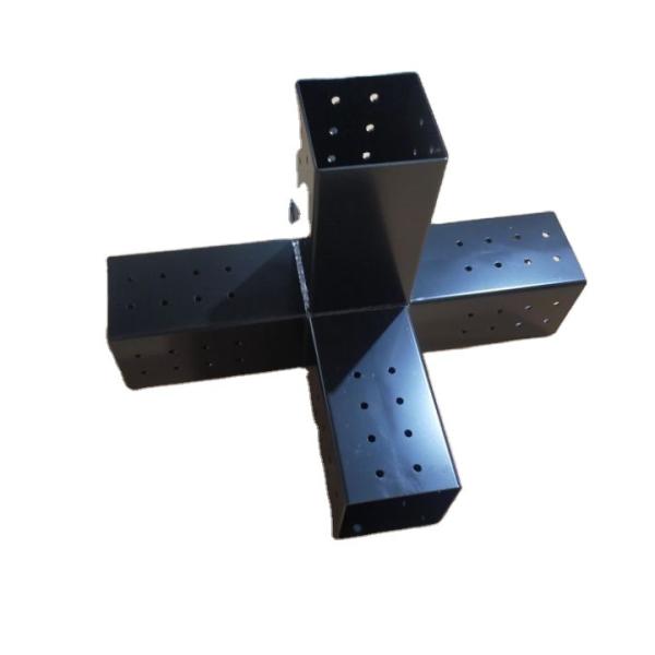 Aço carbono resistente Q235 Pergola Corner Bracket para Gazebo Kit de madeira Post Base Anchor